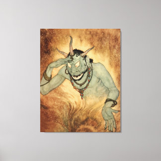Arabian Nights Genie by Edmund Dulac Canvas Print
