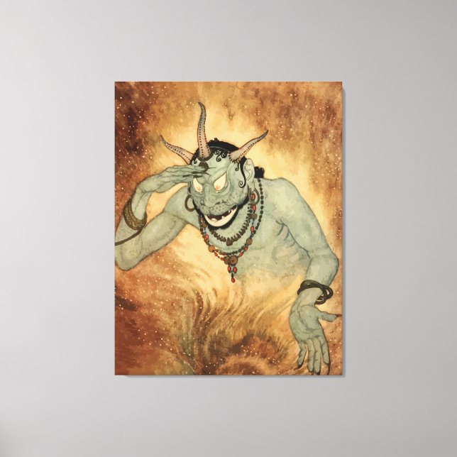 Arabian Nights Genie by Edmund Dulac Canvas Print (Front)