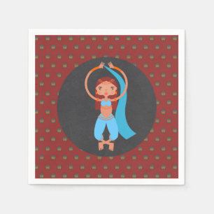 Arabian nights girl Birthday Party Napkin