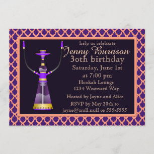 Arabian Nights Hookah Party Invitation