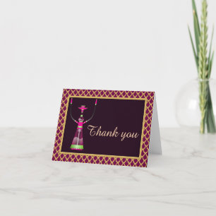 Arabian Nights Hookah Thank You Note Card