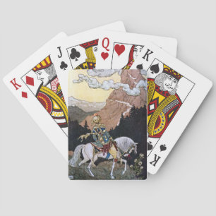 Arabian Nights Knight Prince on White Horse Playing Cards