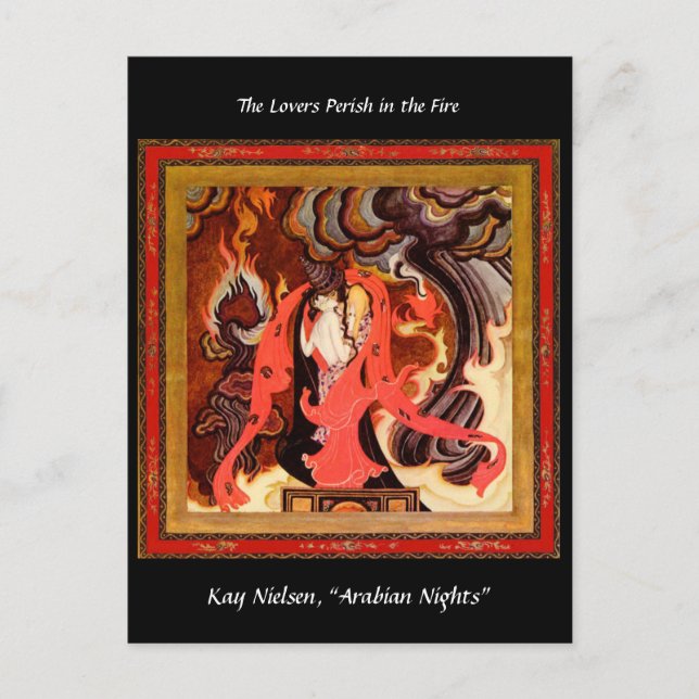 Arabian Nights lovers illustration by Kay Nielsen  Postcard (Front)