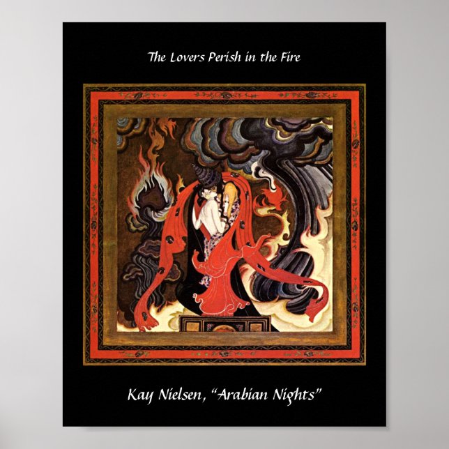 Arabian Nights lovers illustration by Kay Nielsen Poster (Front)