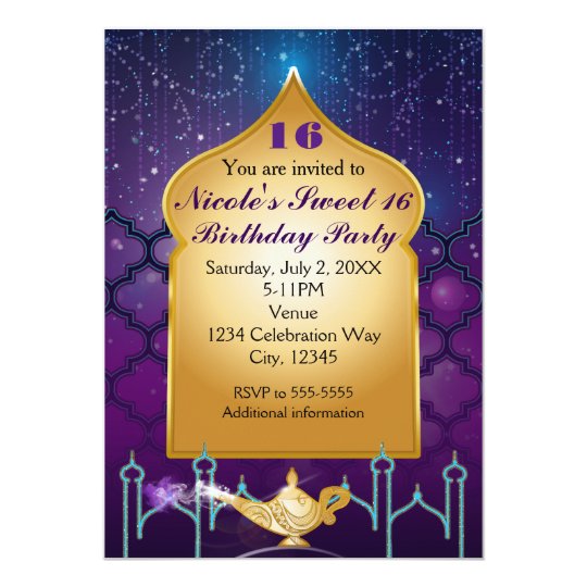 Arabian Nights Birthday Invitations 10