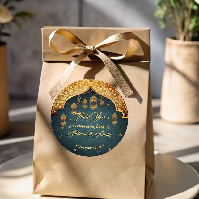 Arabian nights Mehndi Henna celebration favour Classic Round Sticker (Arabian nights Mehndi Henna celebration favor Classic Round Sticker)