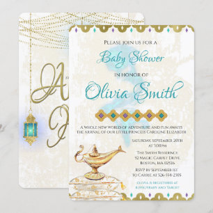 Arabian Nights Moroccan Baby Shower Invitation