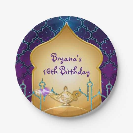 Arabian Nights Moroccan Birthday Party Plates Zazzle Co Uk