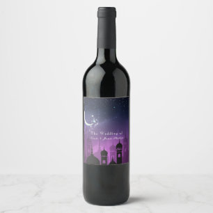 Arabian Nights Moroccan Purple Moonlight Wine Label