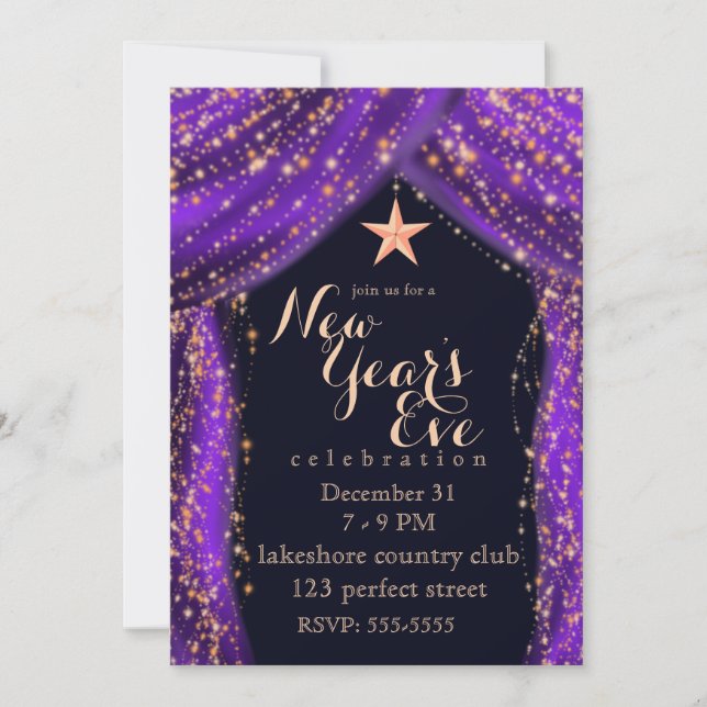 Arabian Nights New Year's Eve Invitation (Front)