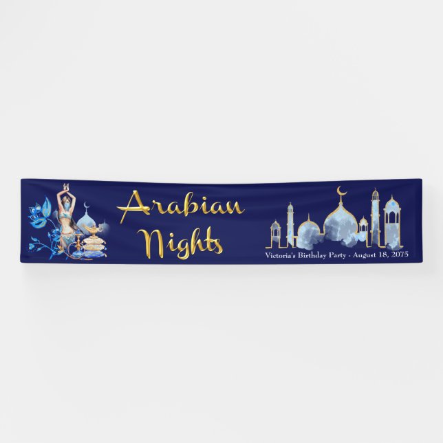 Arabian Nights Party Event Banners (Horizontal)