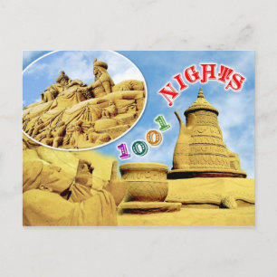 Arabian Nights sand sculpture, Belgium Postcard