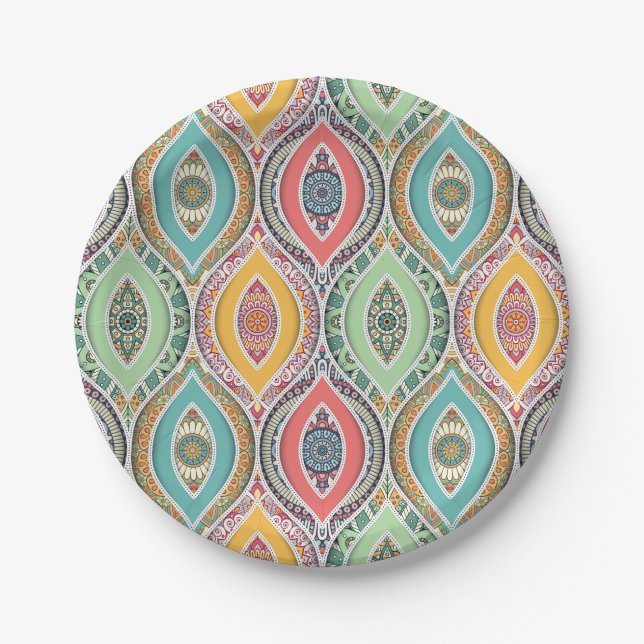 Arabian nights theme Moroccan dinner party Paper Plate (Front)