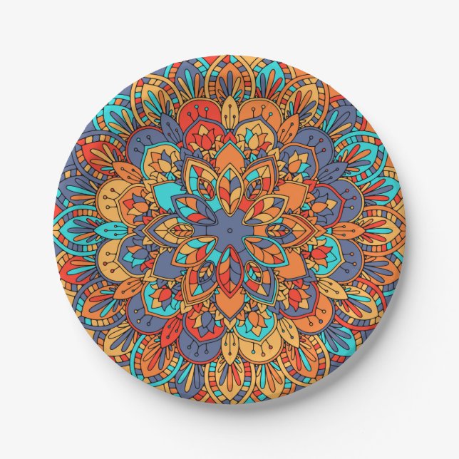 Arabian nights theme Moroccan dinner party Paper Plate (Front)