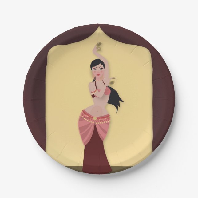Arabian nights theme Moroccan dinner party Paper Plate (Front)