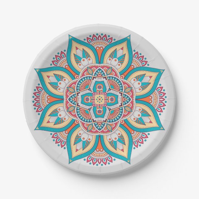 Arabian nights theme Moroccan dinner party Paper Plate (Front)