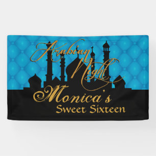 Arabian Nights Themed, Blue Banner