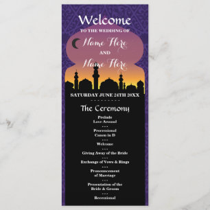 Arabian Nights  Wedding Program Programme