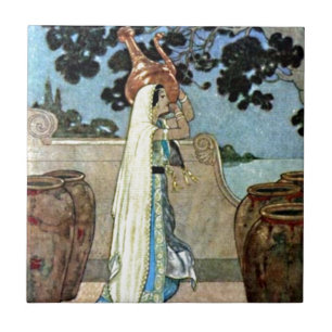 Arabian Nights Woman at the Well Princess Tile