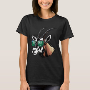 Arabian Oryx Saudi Arabia Flag Sunglasses T-Shirt