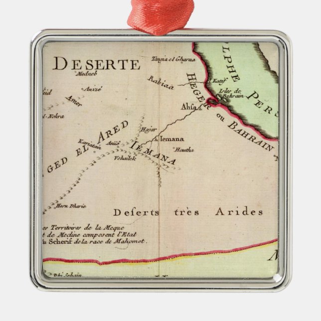 Arabian Peninsula, Saudi Arabia Metal Tree Decoration (Front)