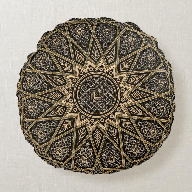 Arabian Retro Pattern Round Cushion (Front)