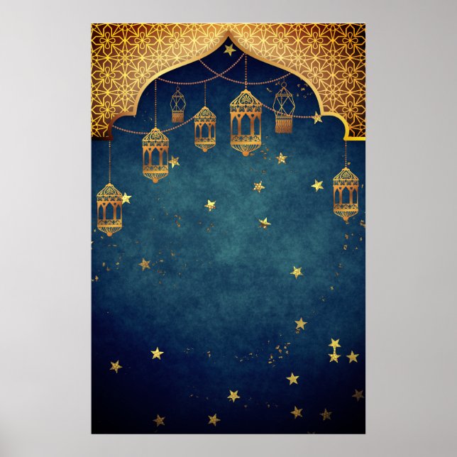 Arabian style with Moroccan lanterns  Poster (Front)