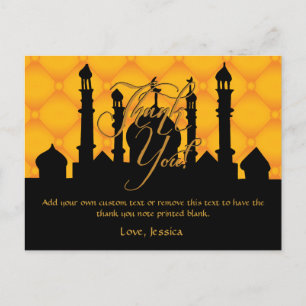 Arabian Themed Thank You Cards