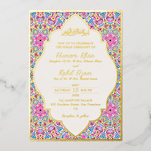 Arabian White Pearl Crème Gold Muslim Wedding