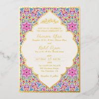 Arabian White Pearl Crème Gold Muslim Wedding