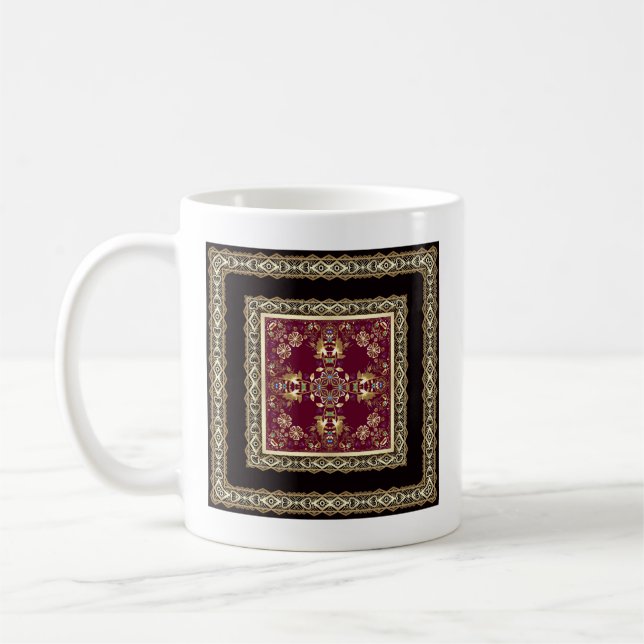 Arabic abstract decorative east ornamental baroque coffee mug (Left)