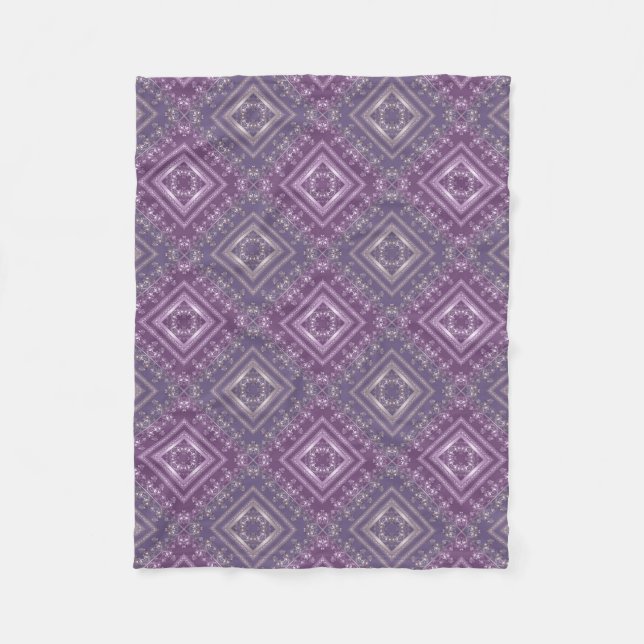 Arabic abstract decorative east ornamental baroque fleece blanket (Front)