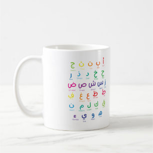 Arabic Alphabet, Arabic Letters, homeschool Coffee Mug