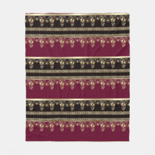 Arabic antique decorative east ornamental baroque fleece blanket