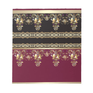 Arabic antique decorative east ornamental baroque notepad