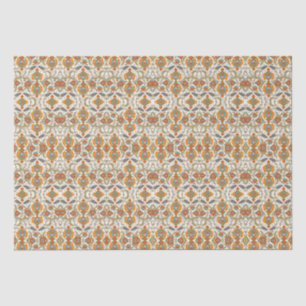 Arabic Boho Elegant Floral Moroccan Peacock  Tissue Paper