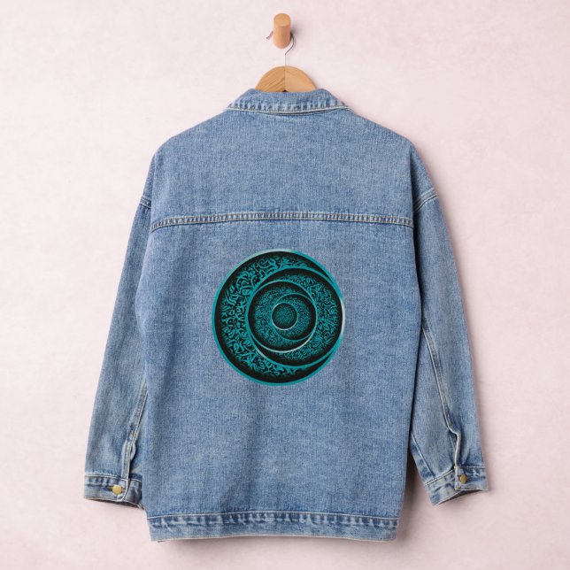 Arabic calligraphy 3d  denim jacket (Hangar)