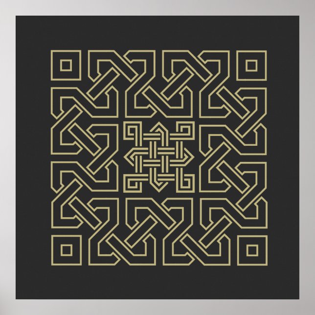 arabic calligraphy element symbol islamic ornament poster (Front)