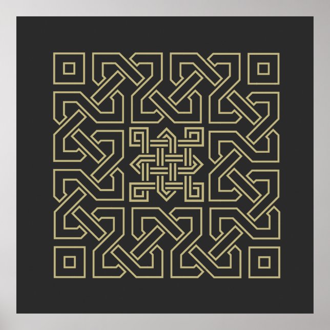 arabic calligraphy element symbol islamic ornament poster (Front)