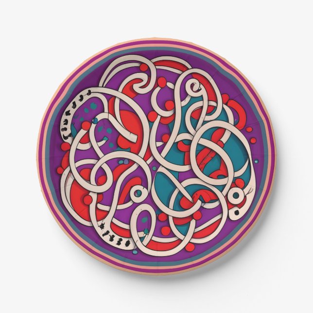 Arabic calligraphy. fonts paper plate (Front)