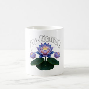 Arabic Calligraphy Sabr Patience - Zen Lotus Flowe Coffee Mug