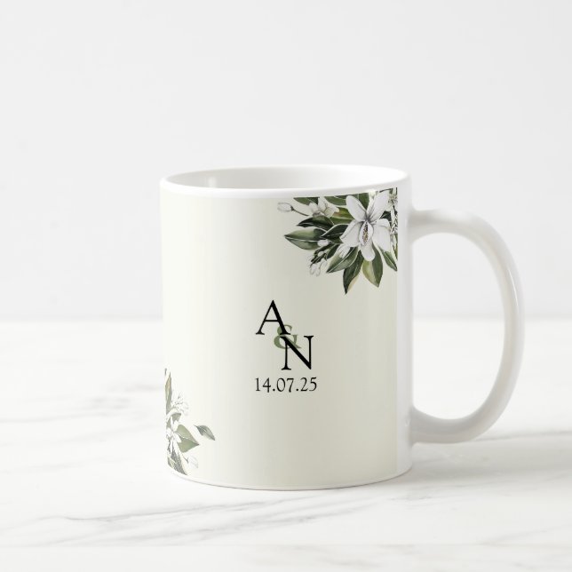 Arabic Calligraphy & Watercolour Orange Blossom Coffee Mug (Right)