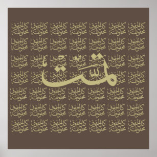 arabic calligraphy writing text arab lettering T-S Poster