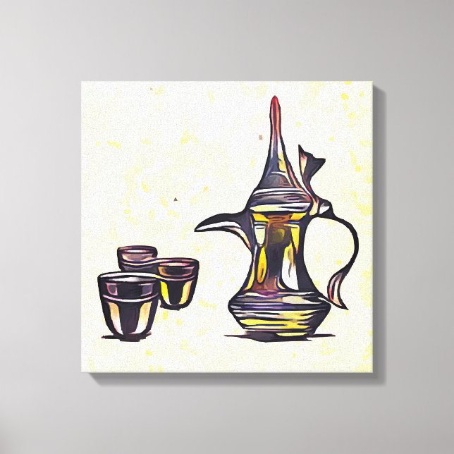 Arabic coffee canvas print (Front)