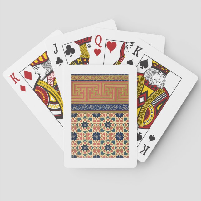 Arabic decorative designs (color litho) playing cards (Back)
