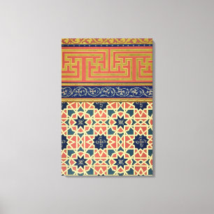 Arabic decorative designs (colour litho) canvas print