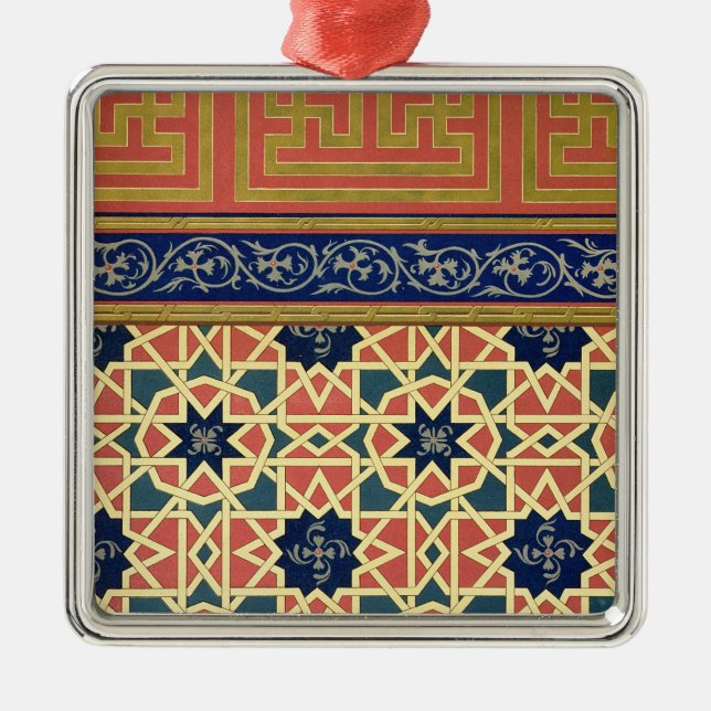 Arabic decorative designs (colour litho) metal tree decoration (Front)