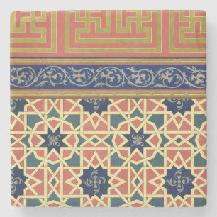 Arabic decorative designs (colour litho) stone coaster