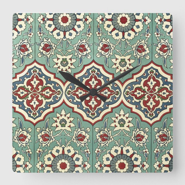 Arabic Design #11 at Emporio Moffa Square Wall Clock (Front)