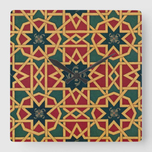 Arabic Design #1 at Emporio Moffa Square Wall Clock